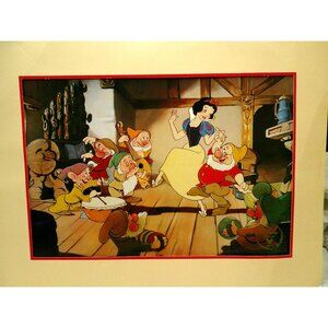 Disney Snow White & The Seven Dwarfs Commemorative Lithograph 1994